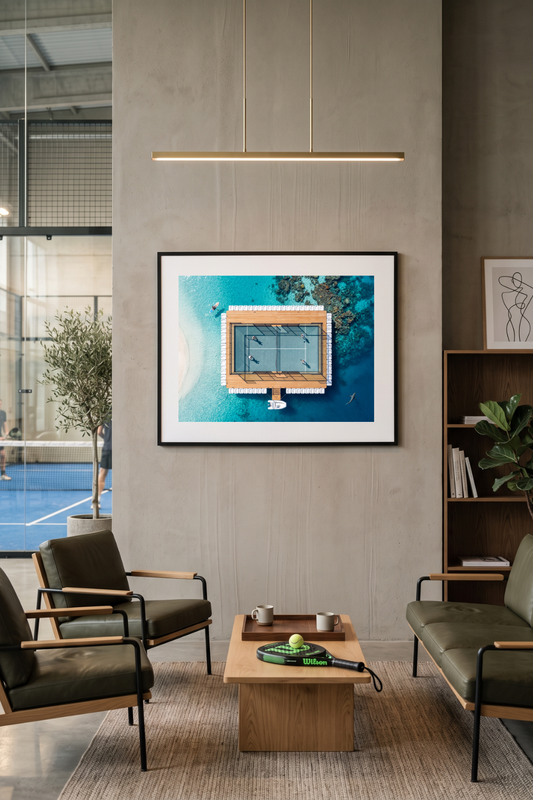 World Padel Series: Endless Turquoise - gerahmte Leinwand