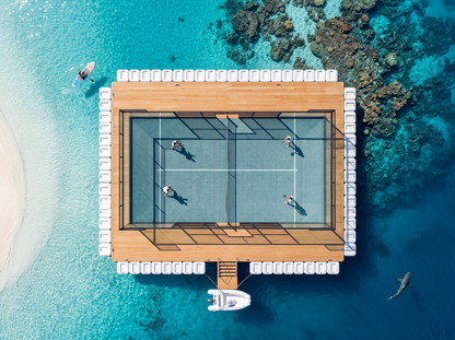 World Padel Series: Endless Turquoise - gerahmtes Poster